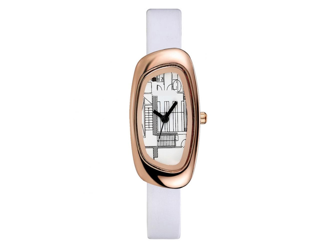 Reloj De Pulsera Biden Para Mujer Estilo Romano Con Diamantes De Imitación, Piel Sintética Azul.