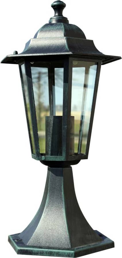 Mini Farola De negra 41 cm vidaxl aluminio verde oscuro patio 60w