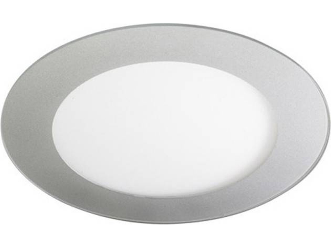Lámpara de Techo Empotrado CRISTALRECORD Extraplano Redondo (Gris - LED - 12 W - Aluminio - 173x173x22 mm)