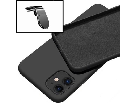 Carcasa + Soporte L Safe Driving iphone 13 Pro Max PHONECARE Silicona Líquida Negro