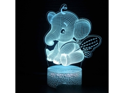 Lámpara de noche con ilusión 3D, 7 colores, interruptor táctil y alimentación USB (my467)