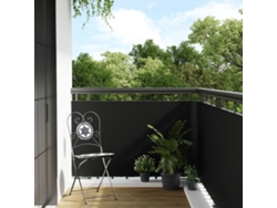 Mampara de balcón 500x80 cm Mimbre PE Negro Wsd500658 Lovely Home