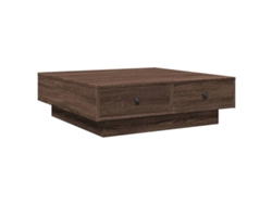 Mesa de centro en madera de roble, color marrón, MAISON EXCLUSIVE (90x90x28 cm)