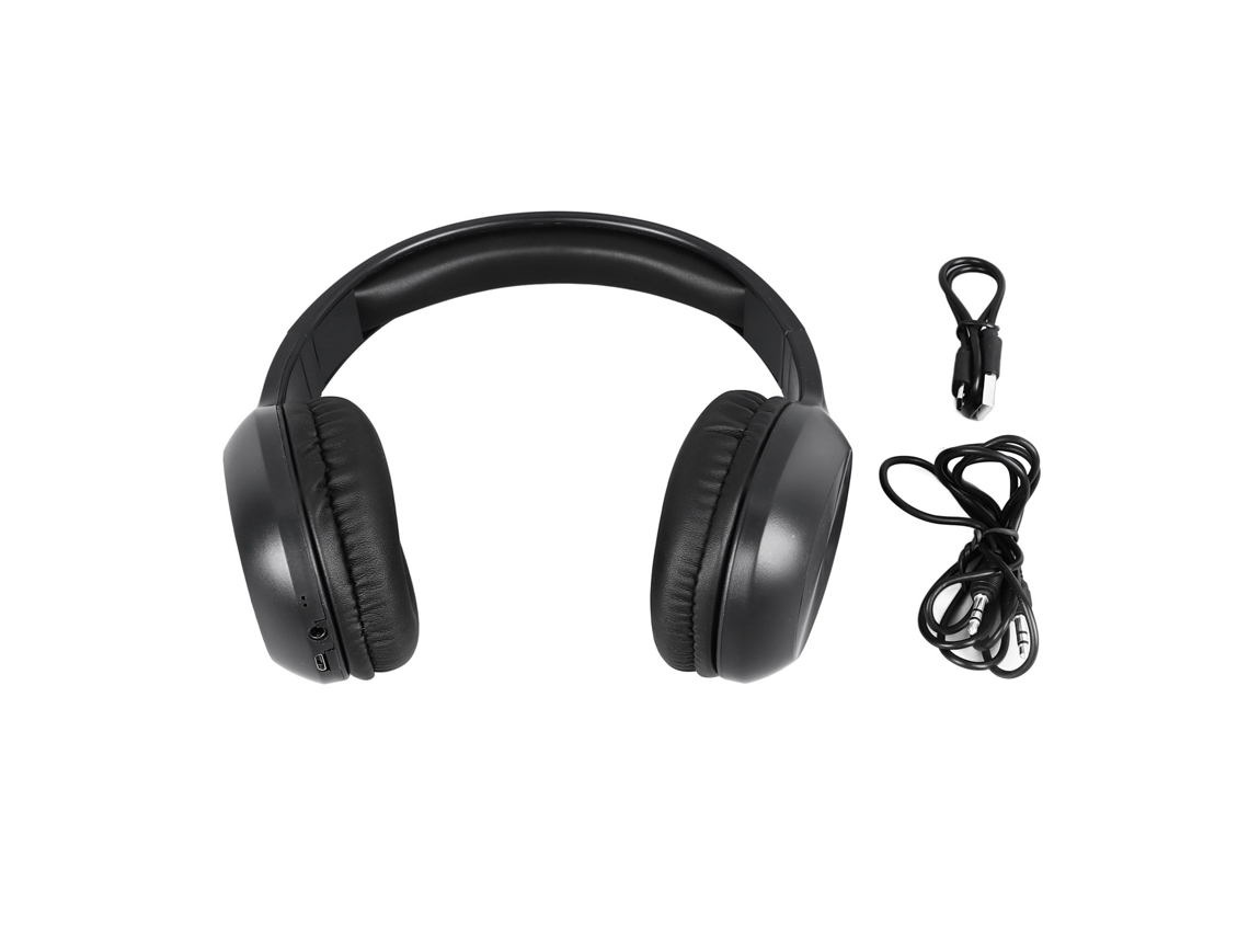 Auriculares Inalámbricos Bluetooth Supraaurales Con Graves Potentes, Reducción De Ruido Y Ajustables Para Teléfono Y Computadora, Color Negro