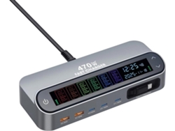 Cargador De Escritorio Multipuerto Gan De 140 W, Cable De Carga Actualizable A 65 W, Enchufe Europeo.