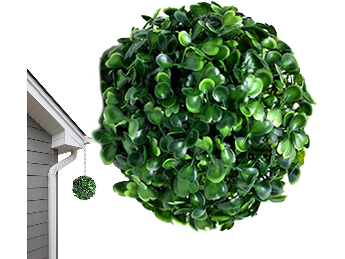 Esfera Artificial Con Forma: Esfera Verde Artificial Para Jardín, Decoración De Pared, Decoración De Techo De Árbol,