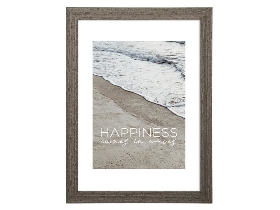 Marco de madera gris olas 20 x 30 cm marrón