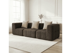 Coco Living Sofá De Salón Eden Simple 3 Plazas - Marrón Arena