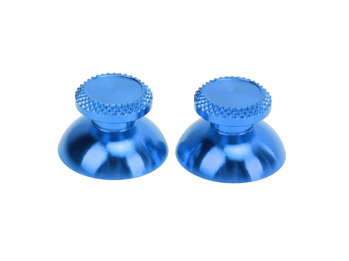 2pcs Palo Analógico Metálico Controle Alumínio Joystick Acessórios Console Portátil Azul
