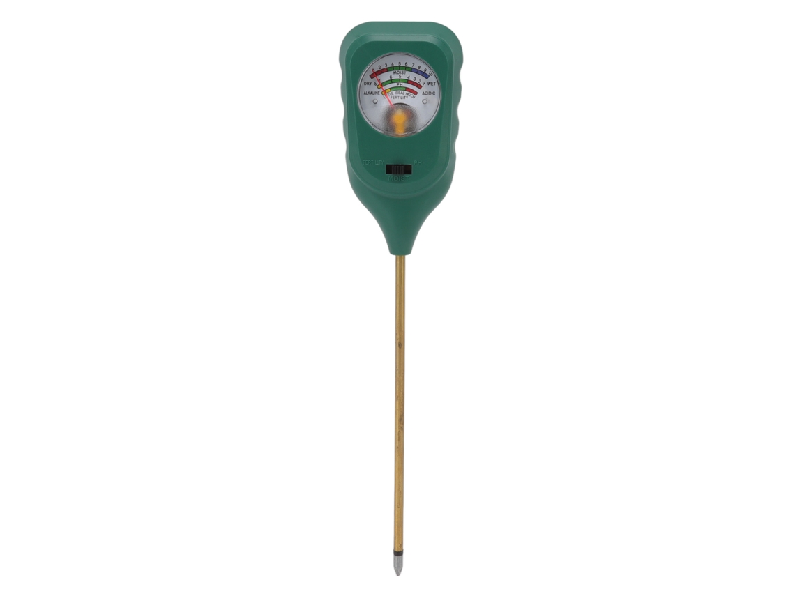 Sensor de humedad del suelo 3 en 1: higrómetro, luz, pH, con sonda, para jardín e invernadero | Sin marca