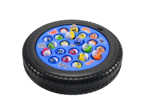 Juego de Pesca de Juego Musical Giratorio Eléctrico Azul-B
