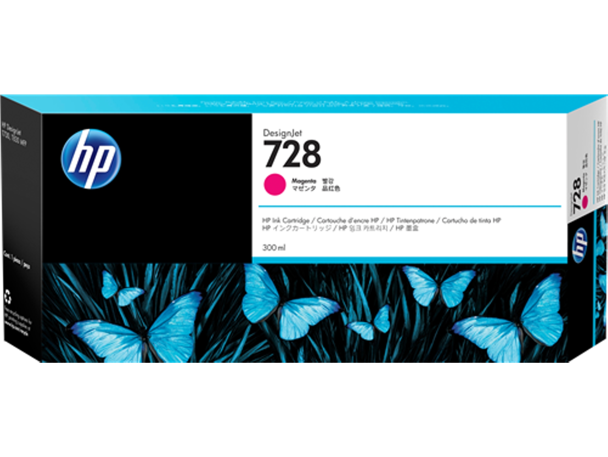 Cartucho de Tinta Original HP 728  Magenta F9K16A  para DesignJet T730, T830