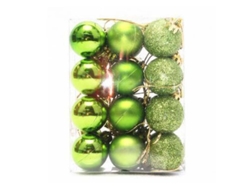 Bola de Natal Decorativa Anti risco para Festas e Decoração de Natal 24pcs Verde