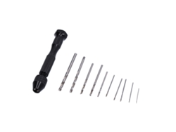 Juego De 11 Mini Brocas Hss Para Taladro Manual Con Portabrocas De Aleación De Aluminio Para Tuercas De Nogal.