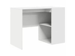 Escritorio | Escritorio secreter con estante, blanco, 102 x 50 x 75 cm, madera tratada.