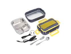 Nevera Eléctrica Portátil Para El Almuerzo De 1,5 L, De Acero Inoxidable, Con Enchufe Estadounidense Plug And Play De 110 V.