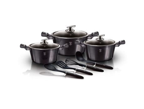 Baterías de Cocina BERLINGER HAUS (20-24-28 cm - Aluminio Forjado - Gris)