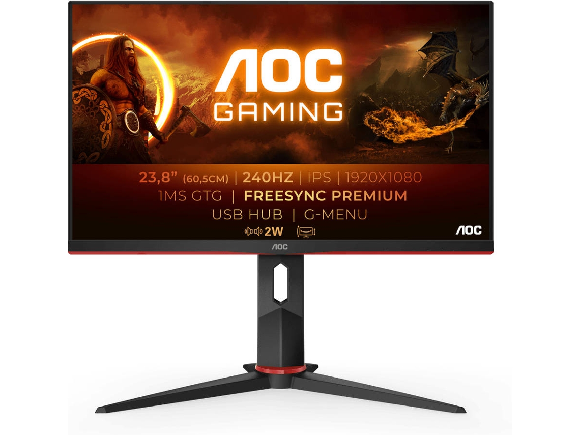 Monitor Gaming AOC 24G2ZU/BK (23.8'' - 1 ms - 240 Hz - FreeSync Premium)