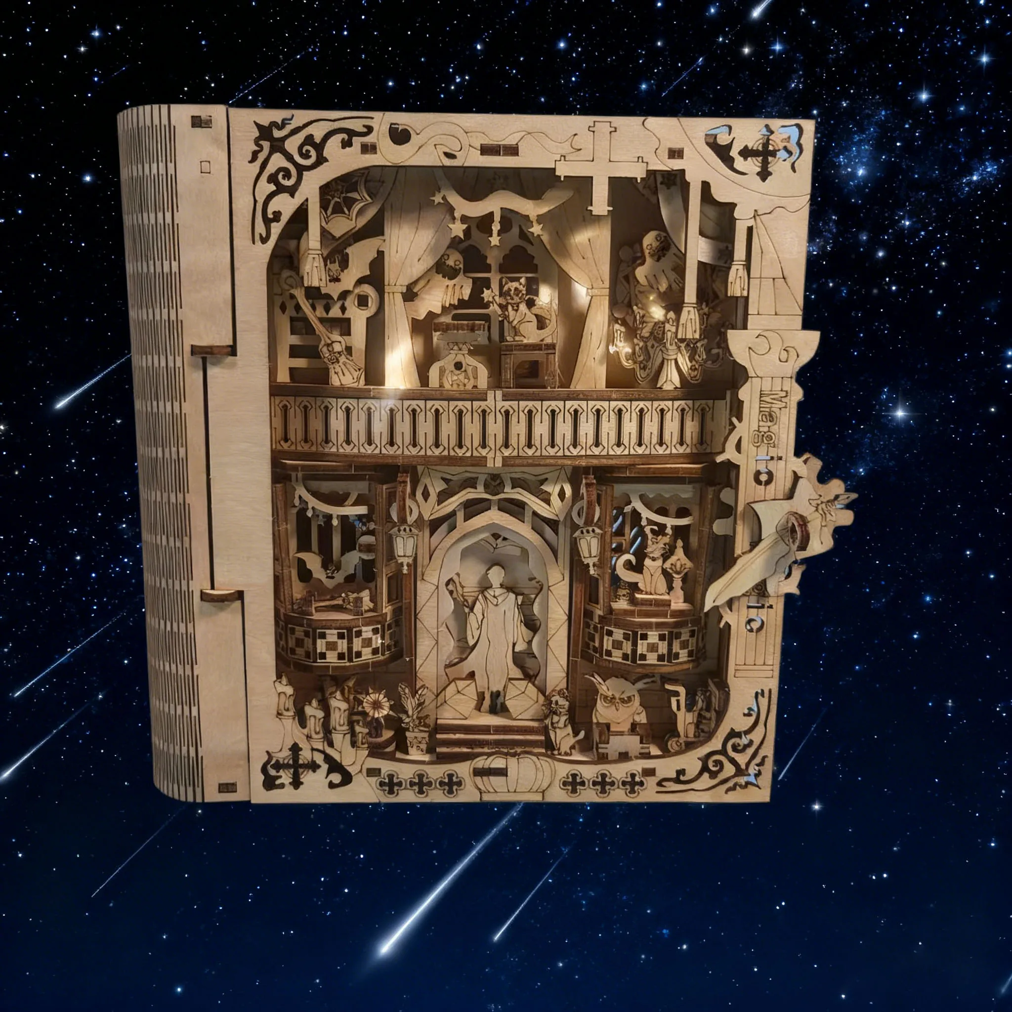 Libro Mágico De Madera, Modelo De Rompecabezas 3d, Kit De Montaje Creativo Para Armar.