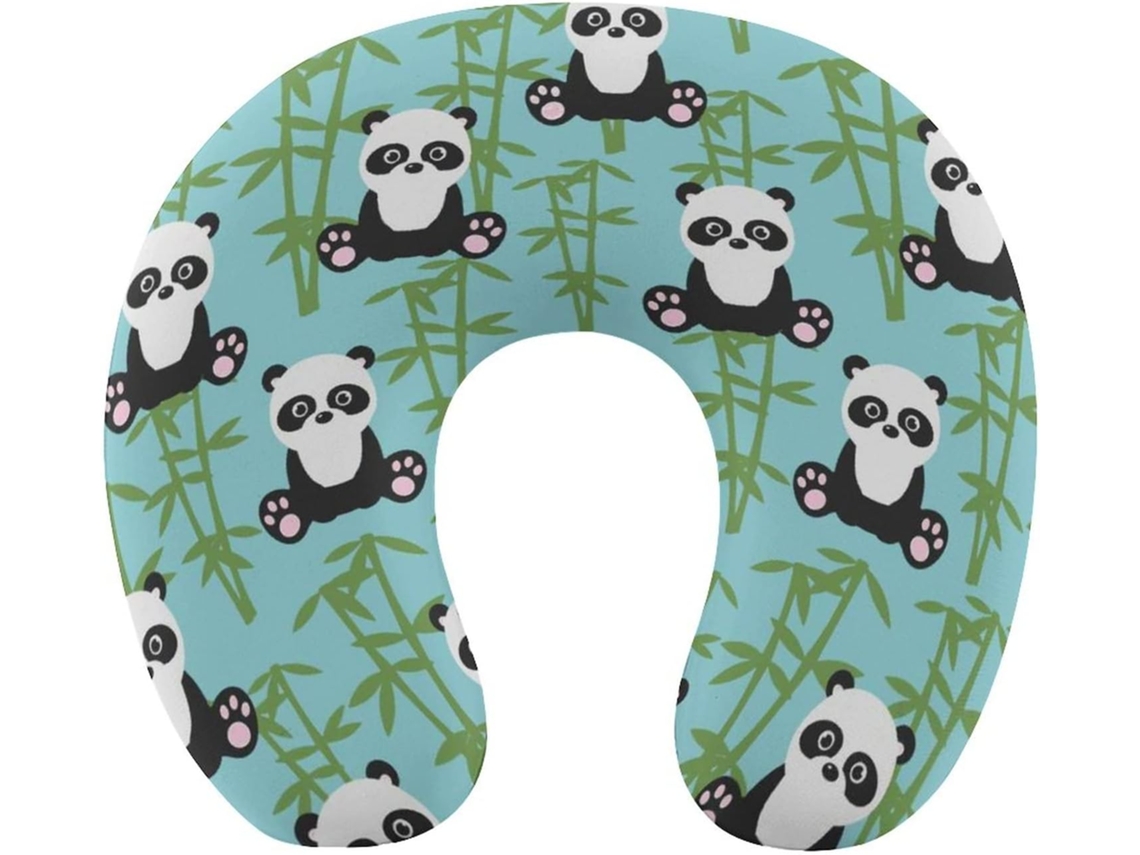 Almohada Viaje Panda Bamboo Espuma Viscoelástica Viscoelástica Fácil Relajación Cómodos Familia.brfácil