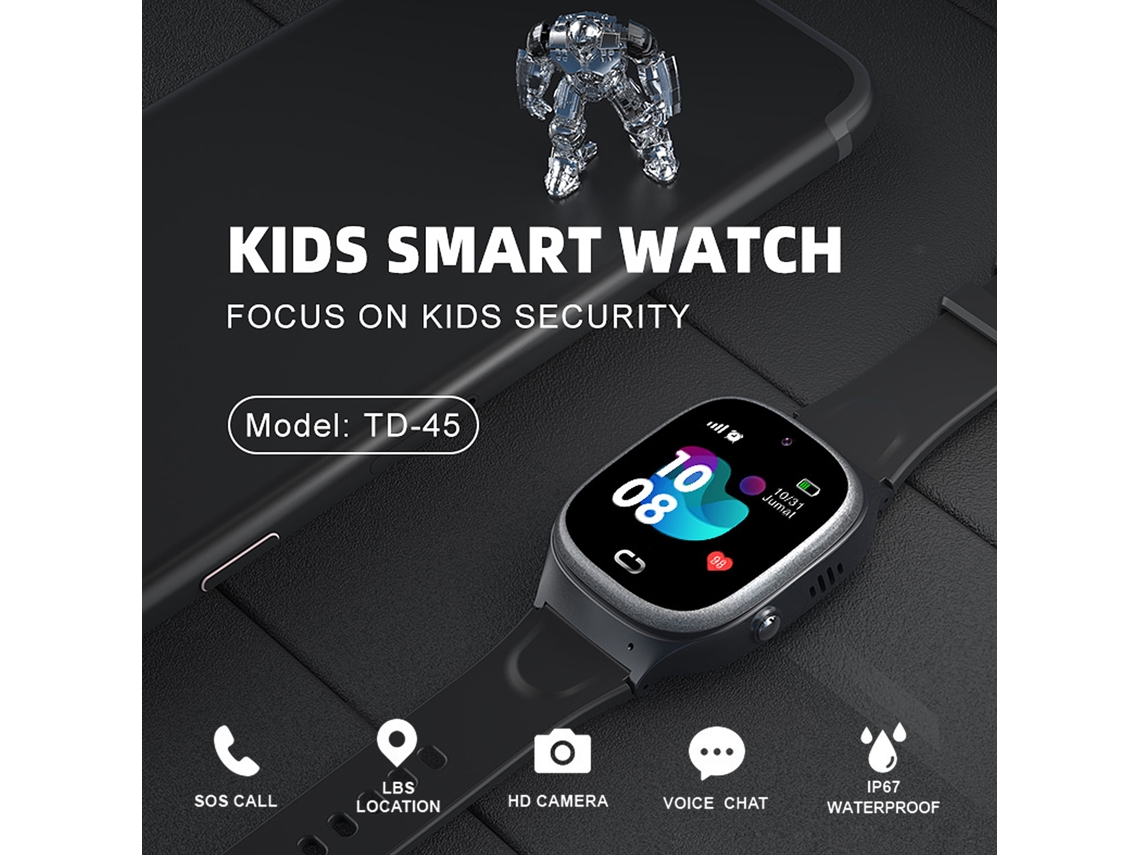 Reloj Inteligente 2g Para Niños Con Localización Lbs, Cámara Resistente Al Agua Ip67, Regalo.