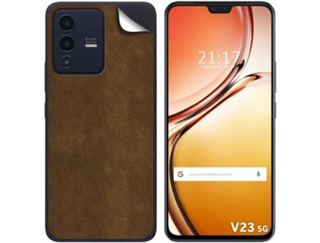 Carcasa para Vivo V23 5G TUMUNDOSMARTPHONE Vinilo Textura Cuero Multicolor