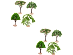 8 Piezas De Árboles Decorativos En Miniatura, Accesorios Realistas Para Paisajes Artificiales
