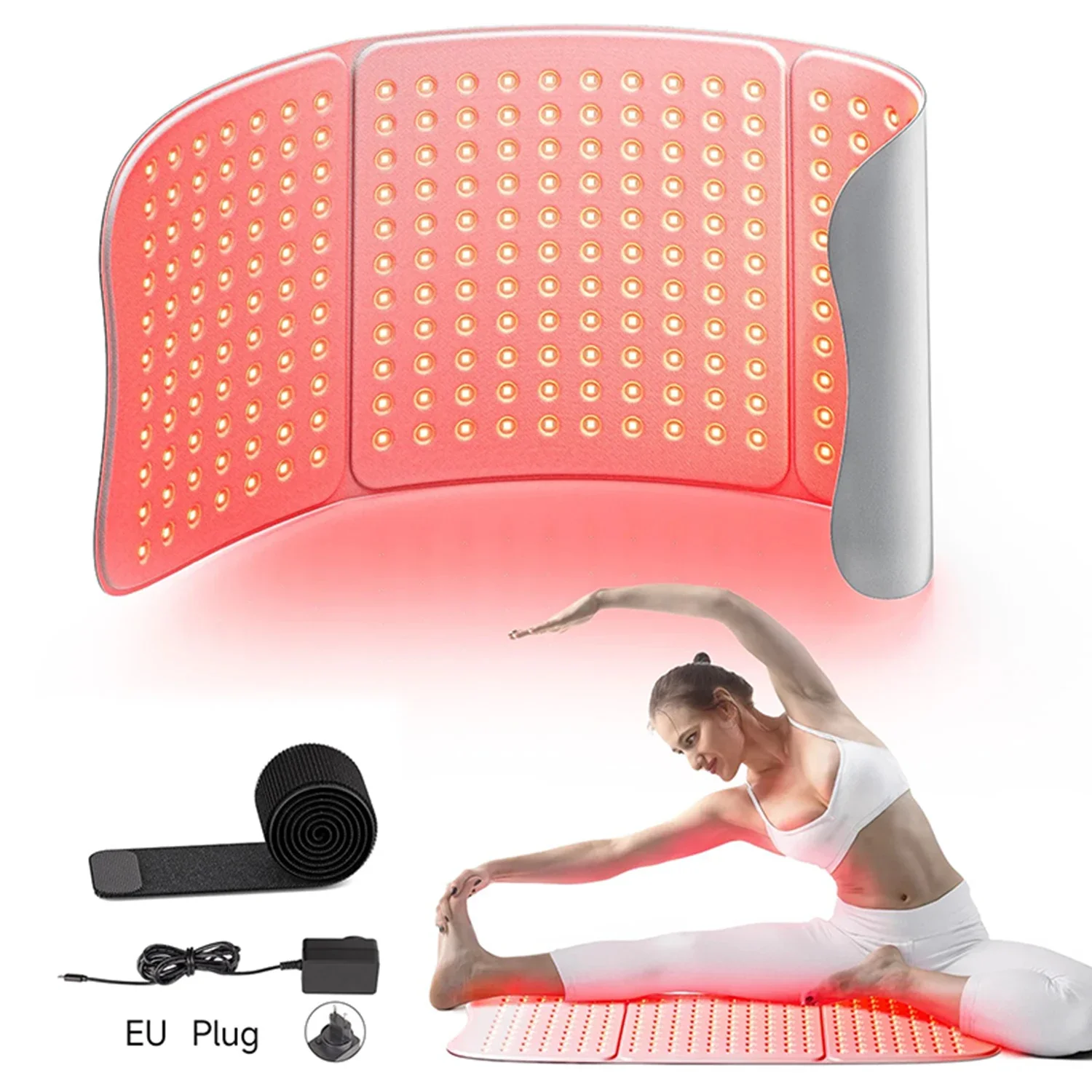 (gris Estándar Europeo) Almohadilla De Terapia De Luz Roja Con Temporizador - L7 Triple Chip Infrarrojo Cercano