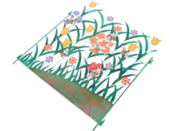 Valla De Jardín De Hierro Verde Para Bricolaje, Fácil De Usar, Para