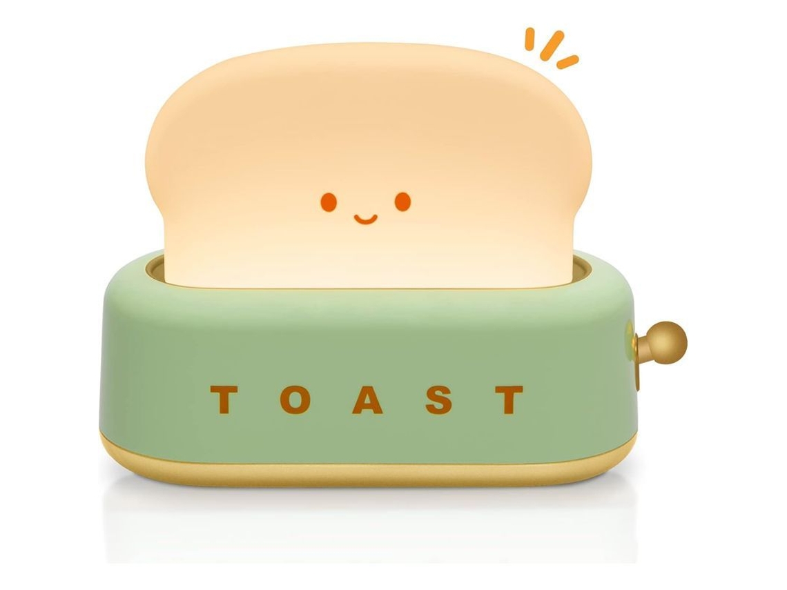 Bonita Lámpara De Noche Con Forma De Tostada Para Decorar La Mesa, Ideal Como Regalo De Navidad O Cumpleaños Para Niñas (verde).