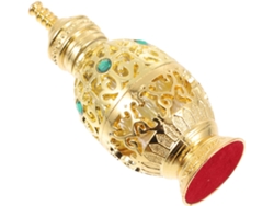 Frasco Para Aceites Esenciales, Frasco De Perfume Dorado, 10 Ml, Hermético, Reutilizable Para Viajes, Para Mujer.