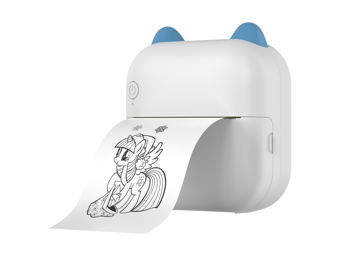Impresora térmica portátil sin tinta de 57 mm para iOS y Android, compacta y fácil de usar para crear pegatinas.