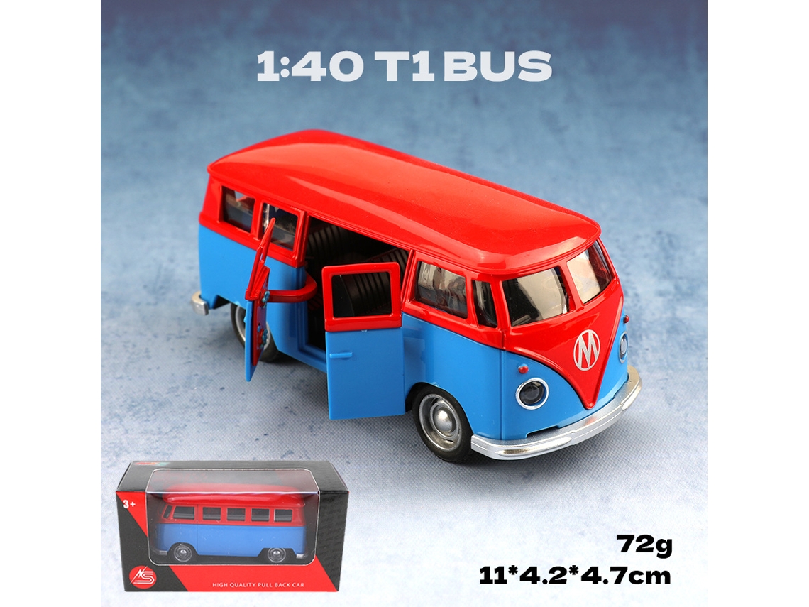 Modelo De Autobús Clásico Retro A Escala 1/38, Fabricado En Metal Fundido A Presión.