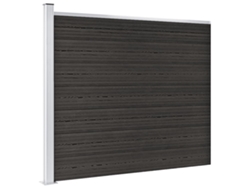 Panel de valla WPC gris, 175 x 146 cm, WSD222027 Lovely Home