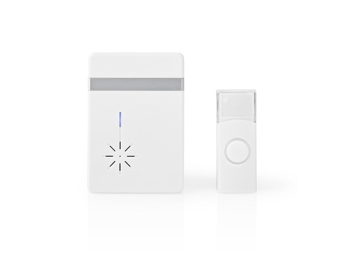 Timbre Inalámbrico Nedis, 300 M, 80 Db, Blanco Brilvibera_ozo