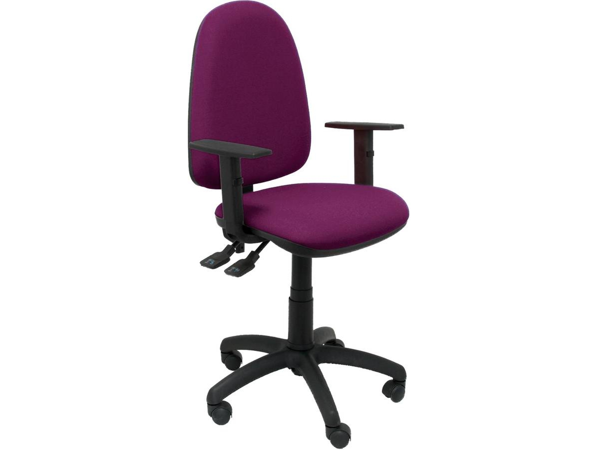 Silla de Escritorio Operativa PIQUERAS Y CRESPO Tribaldos Morado (brazos regulables - Tejido)
