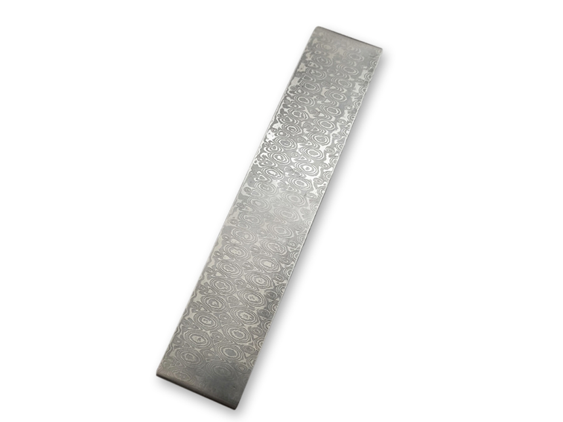 Hoja De Acero De Damasco Para Bricolaje, Fabricada En Una Pieza En Bruto Tratada Térmicamente. Material De Fabricación.