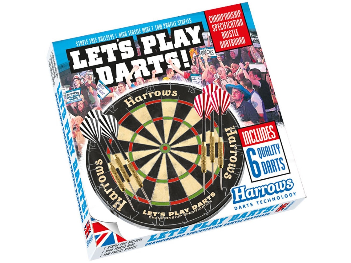 Placa de Cerdas Lets Play Darts Coloridoharrows
