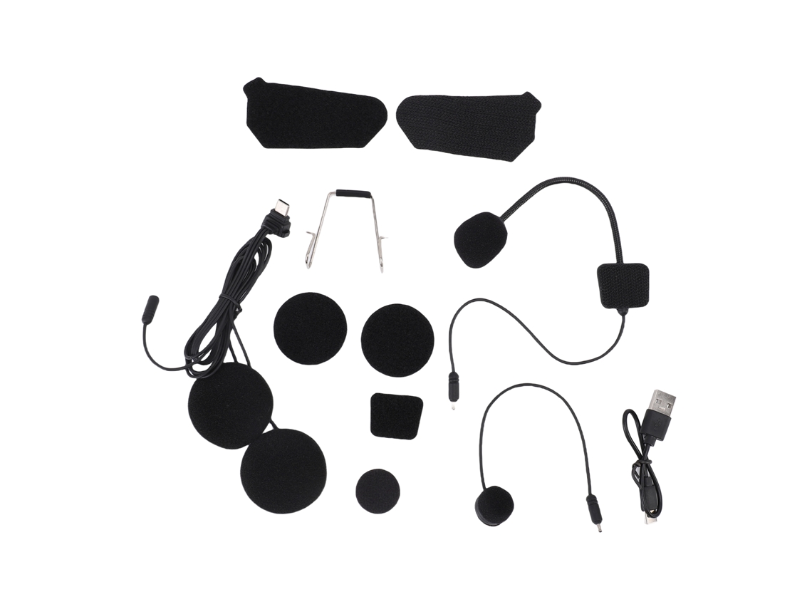Auricular Para Casco De Motocicleta Bt5.4 Con Luz Ambiental, Resistente Al Agua, Reducción De Ruido Y Asistente De Voz