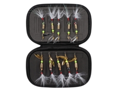 Señuelo De Pesca Giratorio Con Lentejuelas, Acero De Alto Carbono, Resistente Al Agua Salada, Kit De 10 Piezas Con Caja De Almacenamiento.