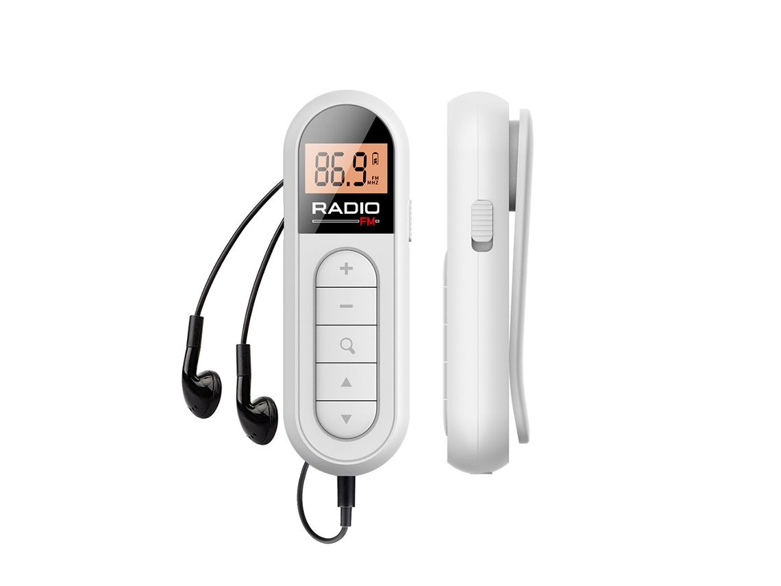 Radio FM portátil de bolsillo Siurn para personas mayores