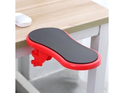 Reposabrazos giratorio ergonómico antideslizante para oficina o hogar, color rojo.