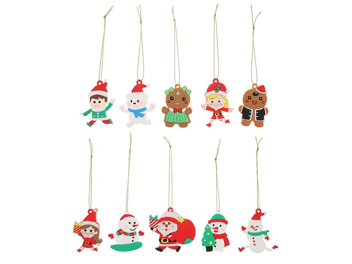 10 piezas adornos colgantes para árbol de Navidad ALLINLESS