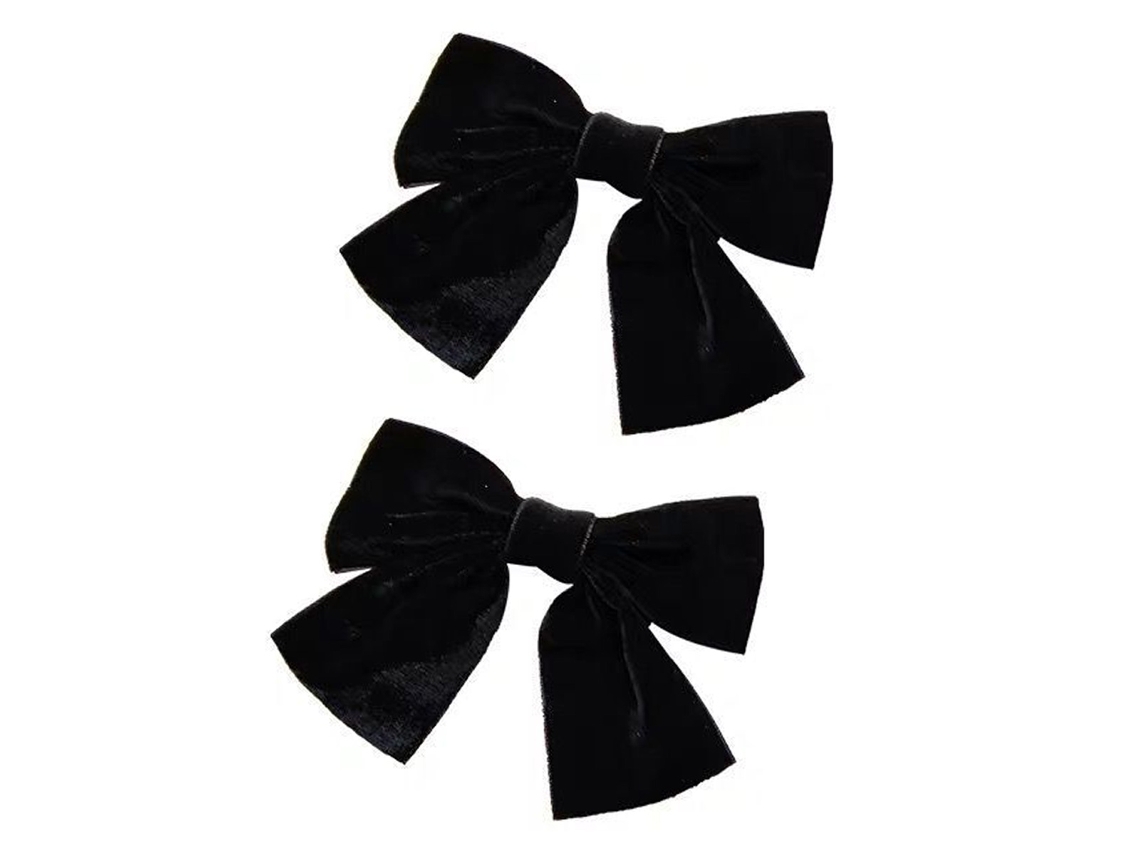 Lazo de terciopelo hecho a mano con pinza para el cabello, accesorio ideal para niñas y adolescentes.
