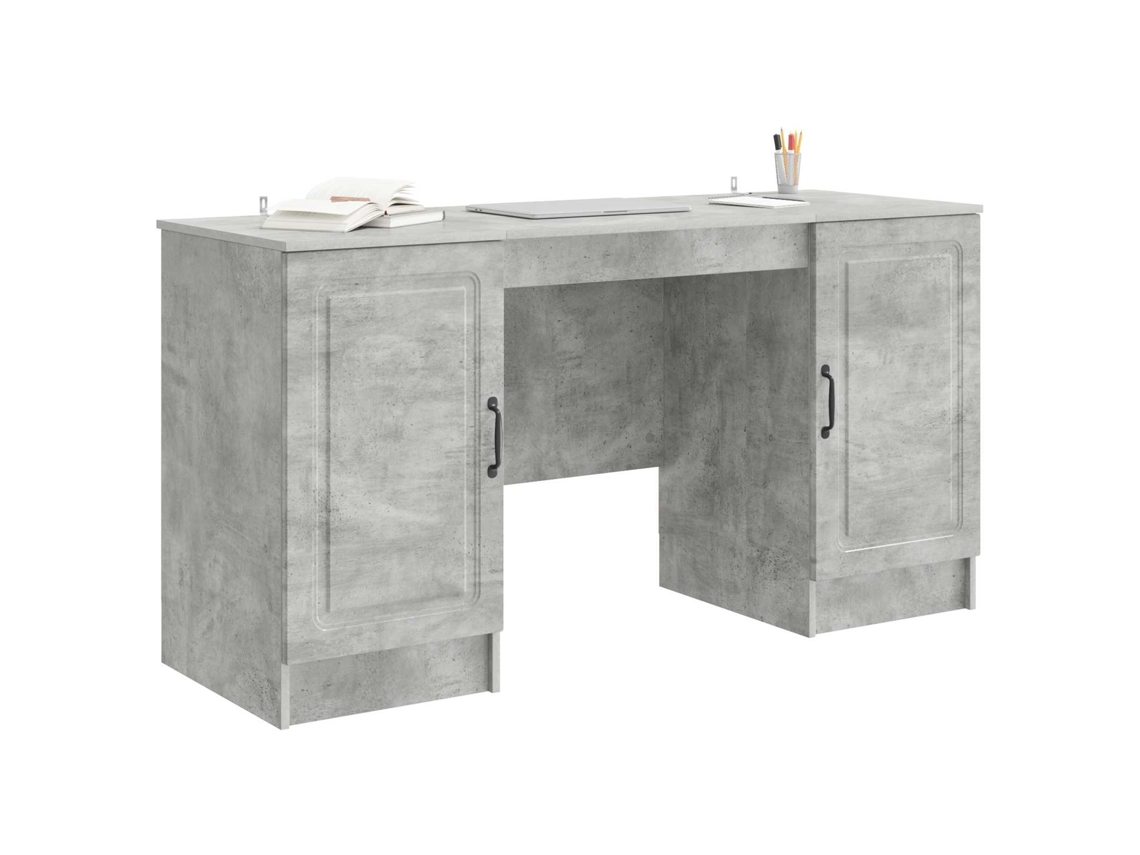 Maison Exclusive - Mesa gris cemento 142,5 x 50 x 75 cm, derivados de la madera