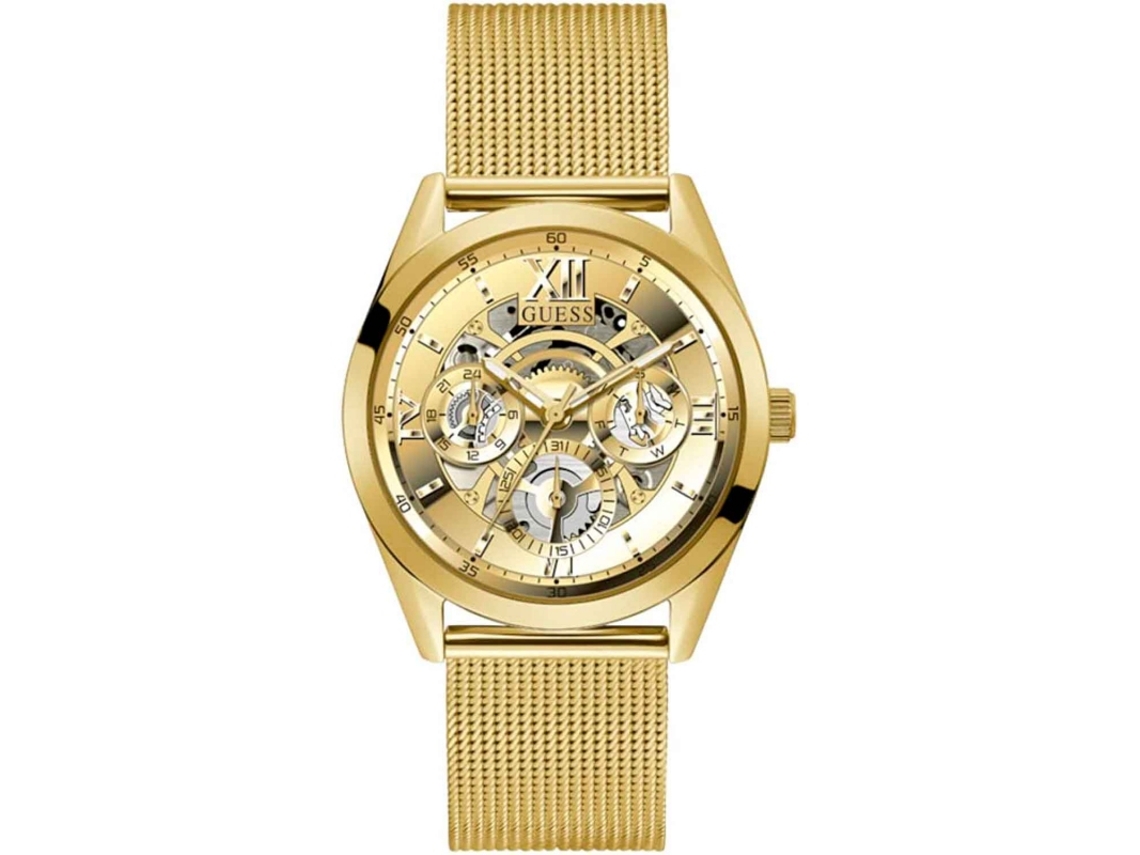 Reloj Guess Frontier Hombre Multifunción Negro y Dorado W1132G1