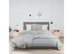 Mesitas de Noche 2 Pzs 40X34X55 Cm Madera de Pino Maciza