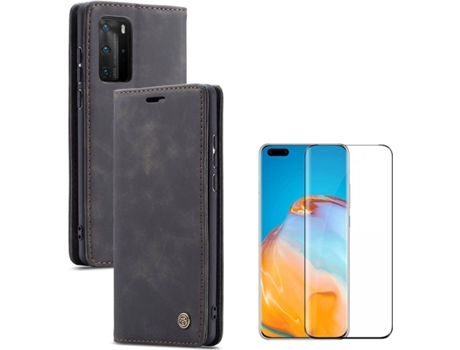 Carcasa y Protector Huawei P40 Pro Livro Caseme Elite Negro