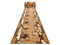 Alfombra de Pasillo Bcf Morad Szlaczek Oro Viejo 60 cm
