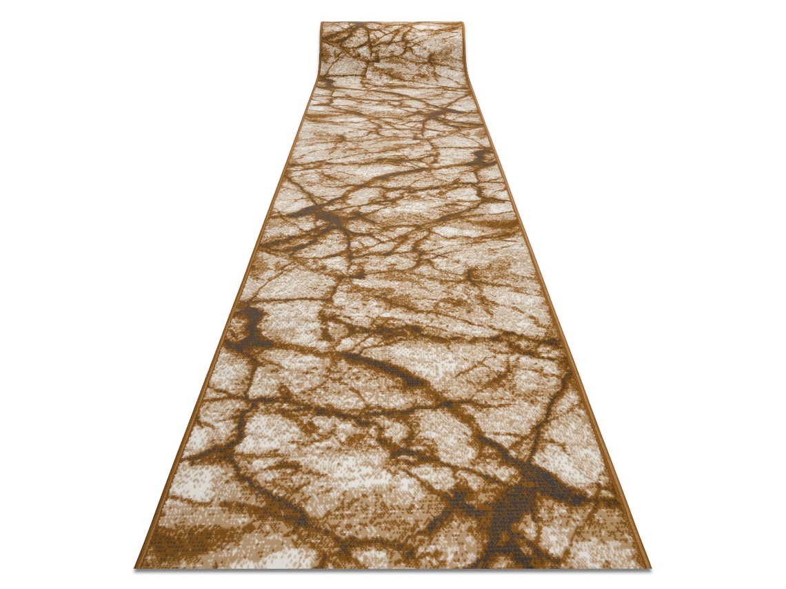 Alfombra de Pasillo Bcf Morad Mármol Beige/Oro Gris 120 cm